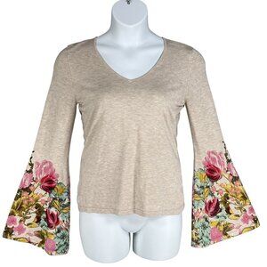 Philosophy Republic Clothing Womens M Floral Bell Sleeve Sweater Top Fairycore